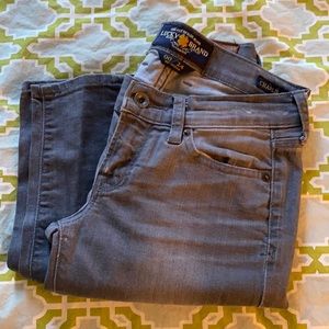 Lucky Brand Charlie Skinny Gray Jeans size 24